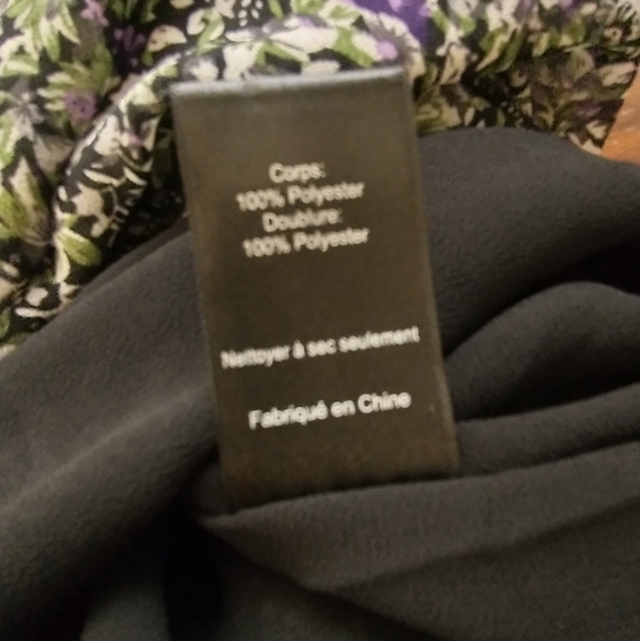 Astr floral ruffle puff sleeve asymmetrical midi dress M - Picture 11 of 11